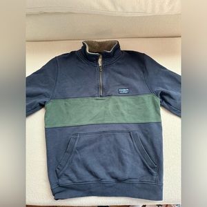 LL Bean Sherpa Collar Sweatshirt Colorblock Men's Regular